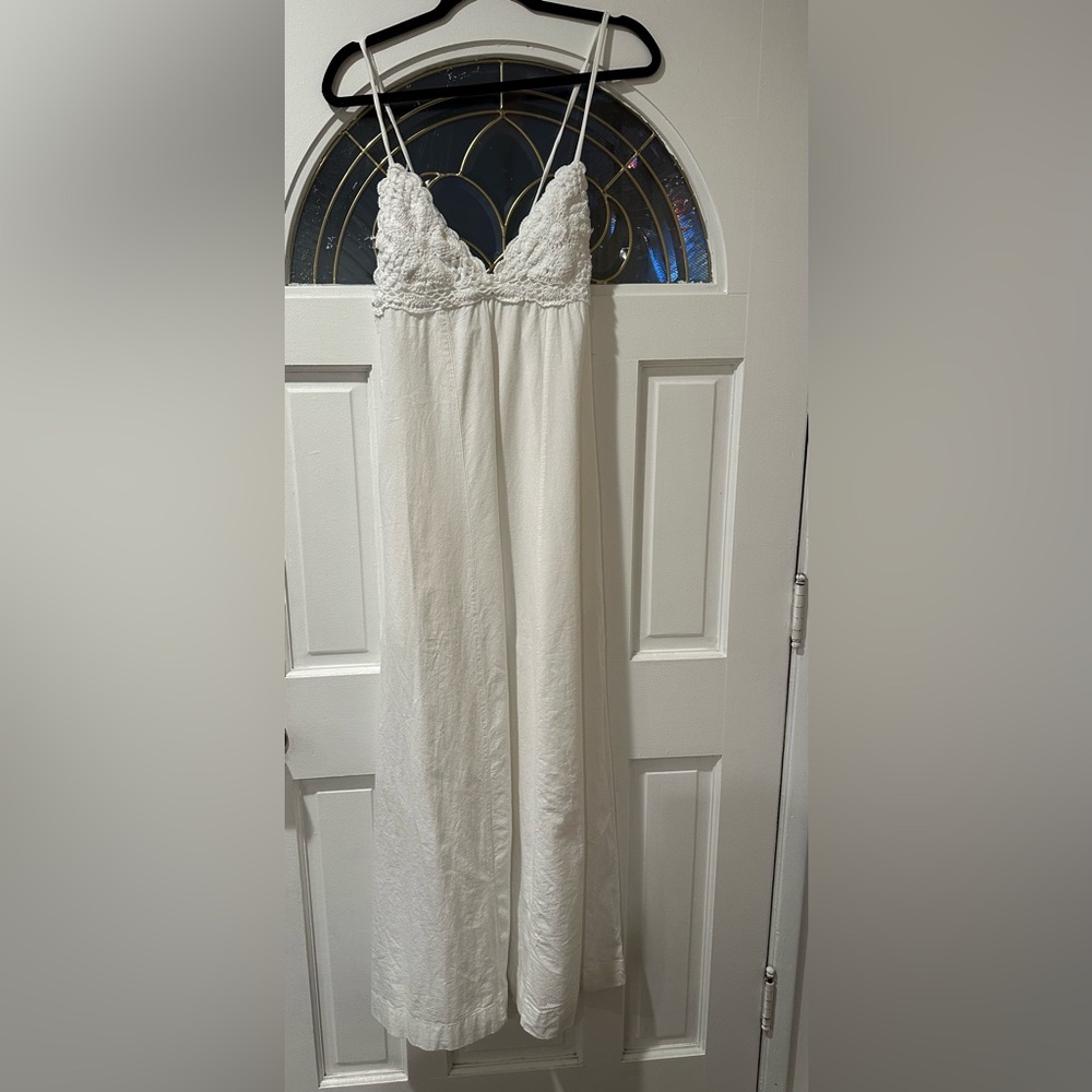 NWT Free People Lovey Maxi Dress in Ivory Size Medium - Picture 1 of 5